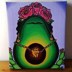 Jesse JFR Frida Cado Inspired Frida Kahlo Art Gallery Wrapped Canvas Print 8x10 By JesseJFR