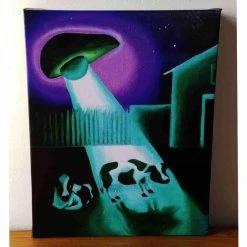 Jesse JFR Exclusives "Missing Time" UFO Avocado Gallery Wrapped Canvas Print 8x10 By JesseJFR