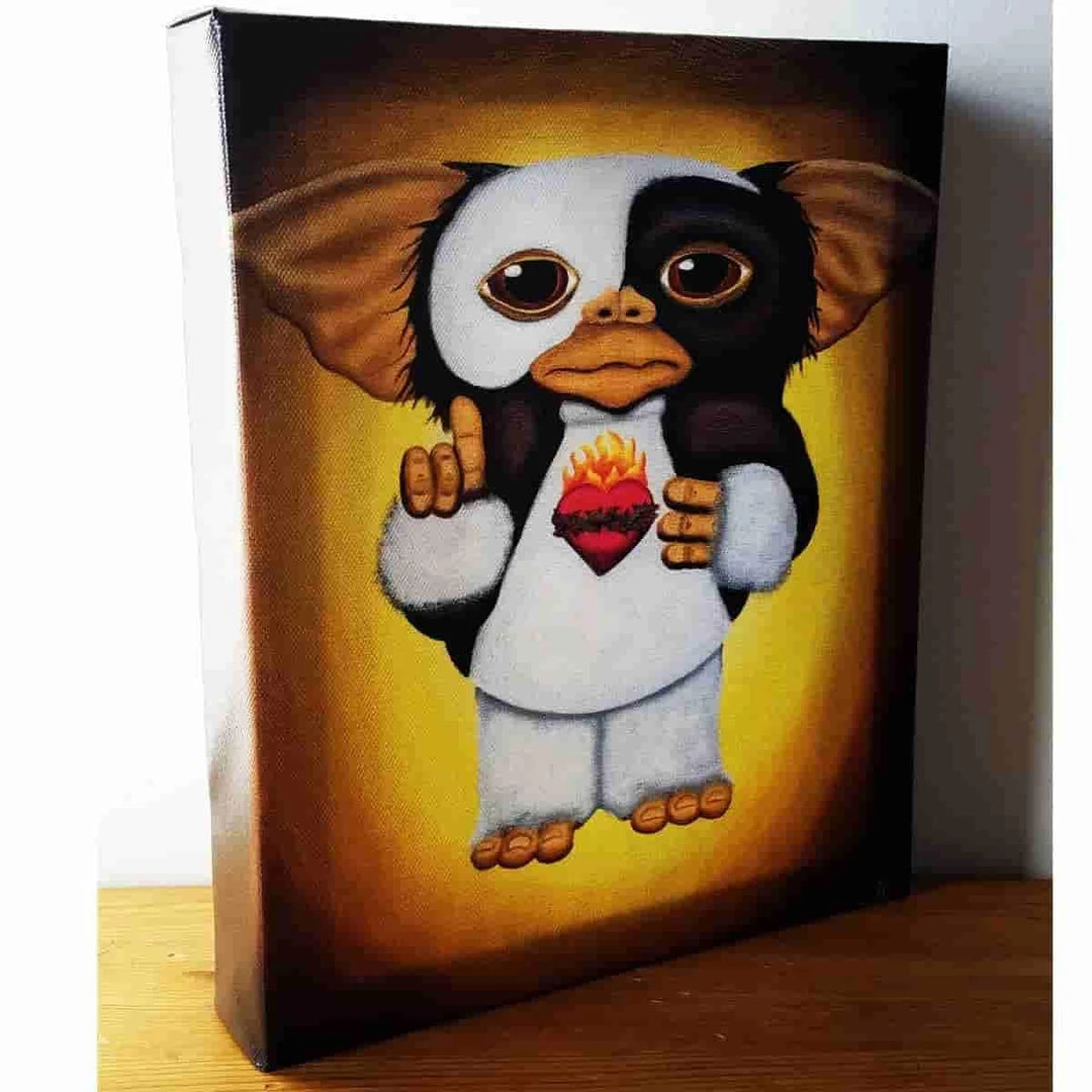 Jesse JFR Exclusives "A Mogwai In The Streets And A Gremlin In The Sheets" Gallery Wrapped Canvas Print 8x10 By JesseJFR