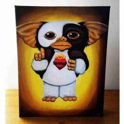 Jesse JFR Exclusives "A Mogwai In The Streets And A Gremlin In The Sheets" Gallery Wrapped Canvas Print 8x10 By JesseJFR