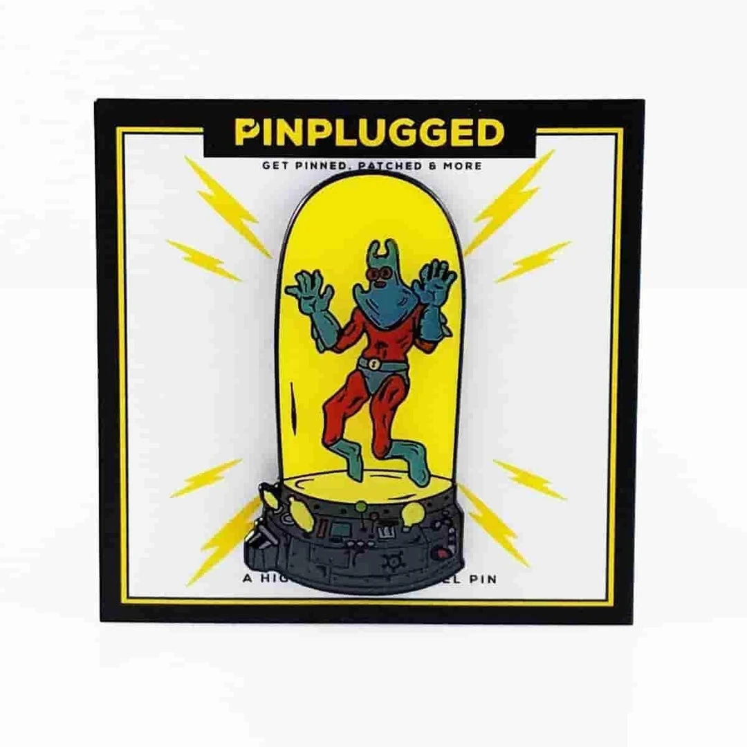 Man Ray SpongeBob Inspired Enamel Pin By Pin Plugged