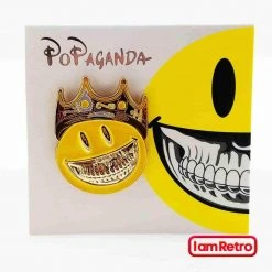 Mad Glad Grin With Crown Enamel Pin By Ron English Popaganda