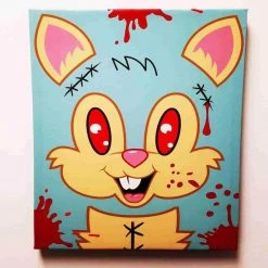 Sket One Sket_One Bloody Bucky By Sket-One Premium Gallery Wrapped Canvas Print 16x20 IamRetro Exclusive