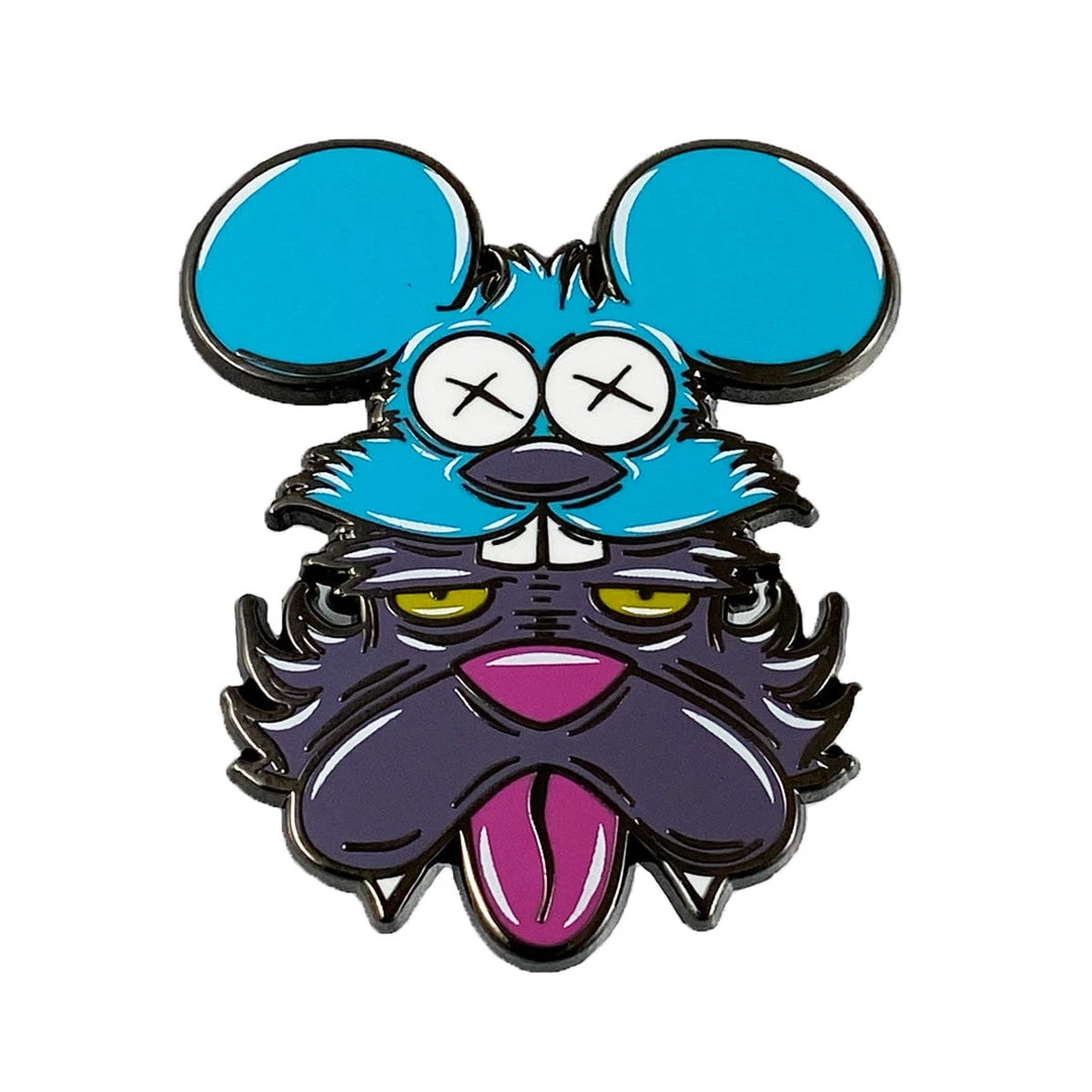 Jesse JFR Mouse Ears Itchy & Scratchy By JesseJFR. 1.75 “ Enamel Pin