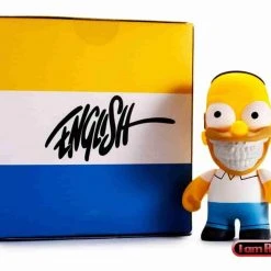 Homer & Bart Simpson Grin - Ron English X Kidrobot 3" Vinyl Figure Brand New