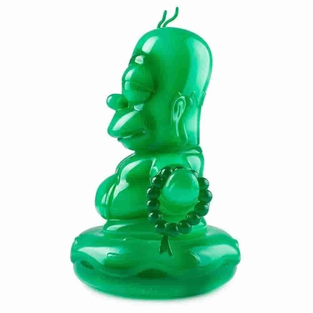 IamRetro Exclusive Medium 7" Jade Homer Buddha - The Simpsons X Kidrobot