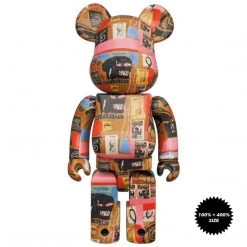 Medicom Toys Andy Warhol X Jean Michel Basquiat #2 Bearbrick 400% + 100% Combo By Medicom