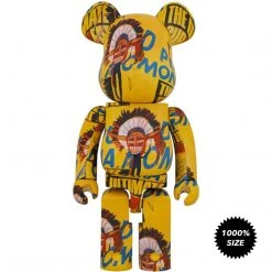 Medicom Toys Andy Warhol X Basquiat #3 Bearbrick 1000% By Medicom