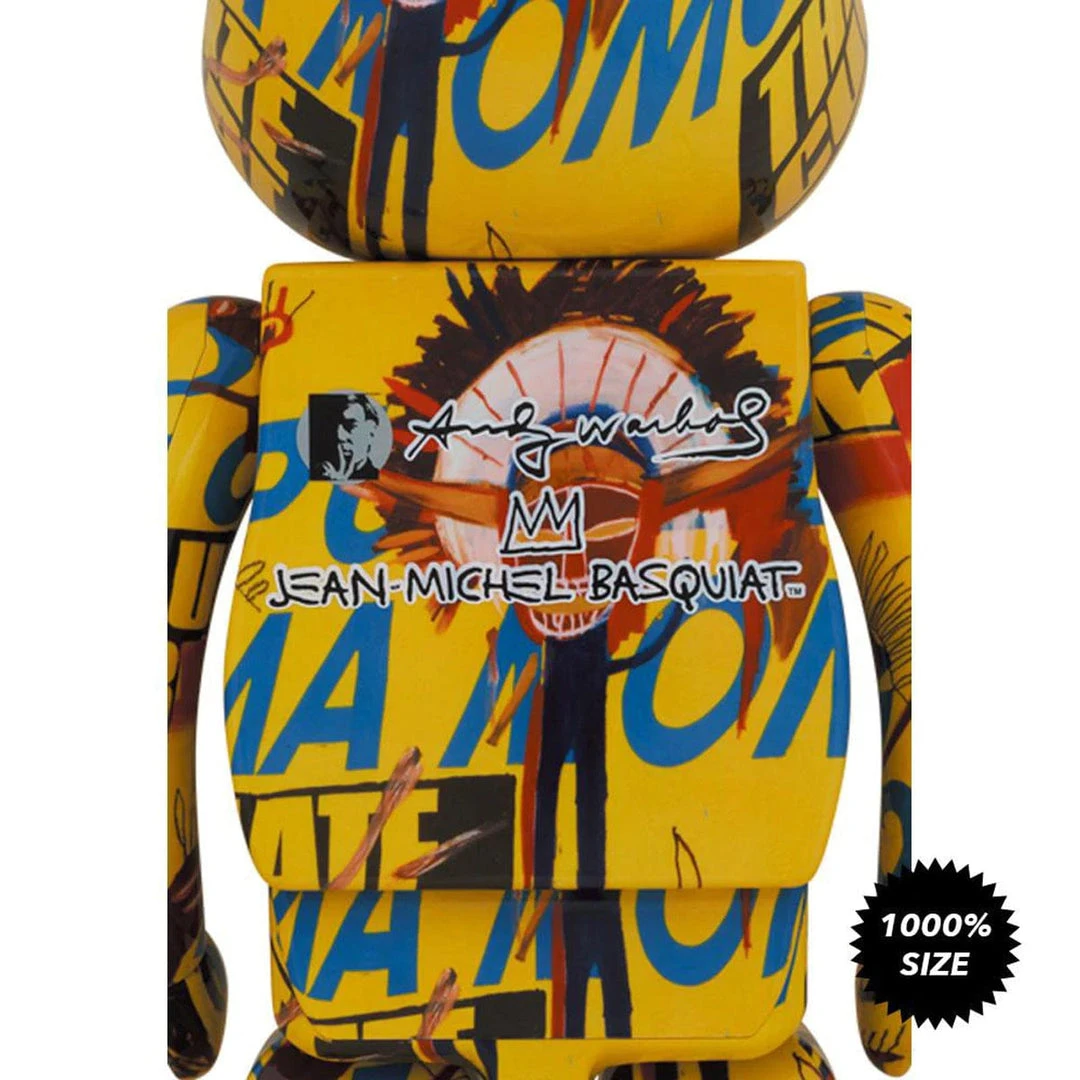 Medicom Toys Andy Warhol X Basquiat #3 Bearbrick 1000% By Medicom