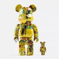 Medicom Toys Andy Warhol X Basquiat #3 Bearbrick 400% + 100% Combo By Medicom