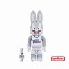 Medicom Toys Bearbrick Rabbrick Bugs Bunny 100% & 400% Set Grey