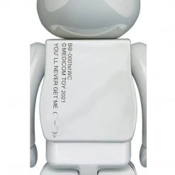 20th Anniversary 1st Model White Chrome 400% Bearbrick By Medicom