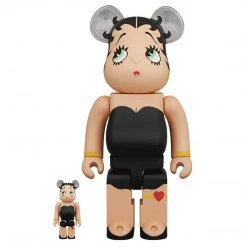 Medicom Toys Betty Boop Black Dress 400% + 100% Combo Bearbrick By Medicom