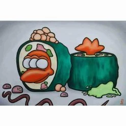 Jesse JFR The Simpsons Springfield Roll Resin Sculpture By JesseJFR X IamRetro