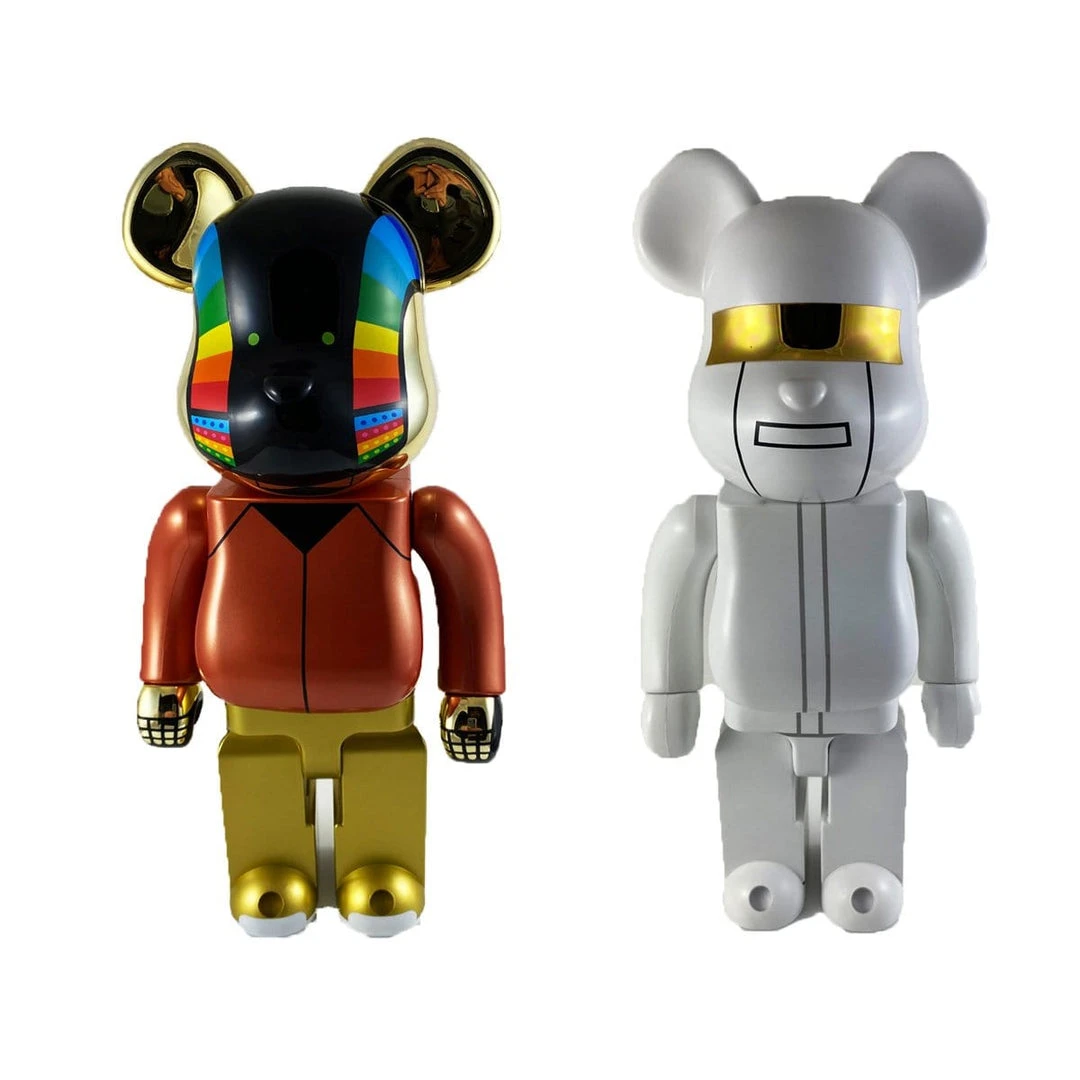 Medicom Toys **DOES NOT COME WITH BOX** Daft Punk Discovery Version 400% Combo Bearbrick By Medicom