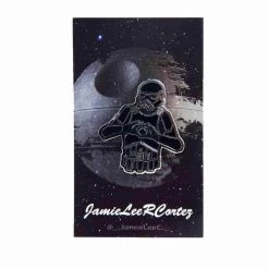 IAMRETRO I Heart U Dark Stormtrooper 1.50" Inch Enamel Pin Pins & Patches