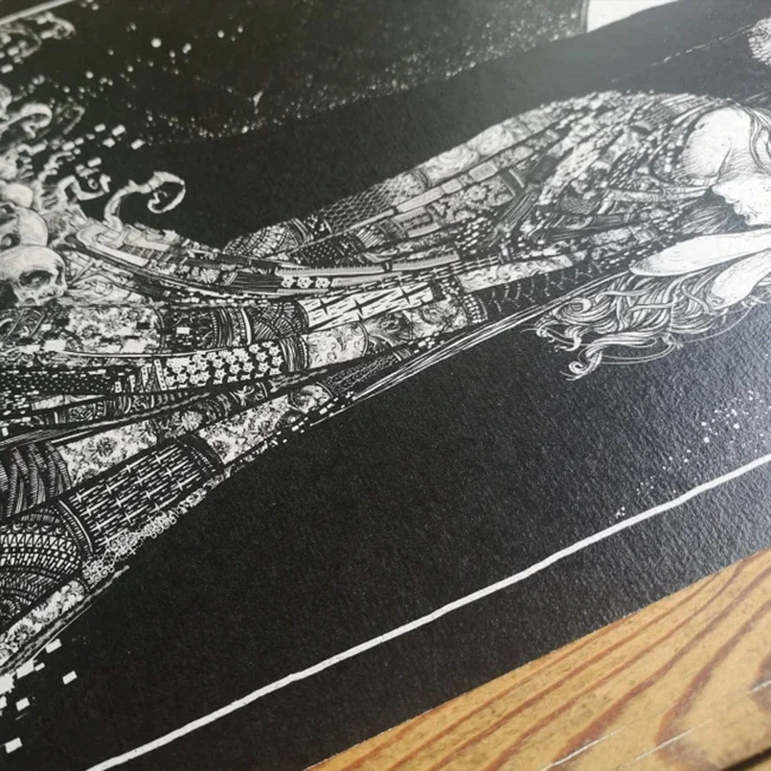 'Earth Grew Dark' Signed Lithograph Print By Godmachine