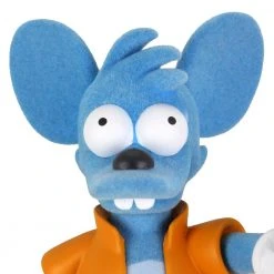 Itchy And Scratchy Flocked Version Medium Figure Set By The Simpsons X Kidrobot - IamRetro Exclusive