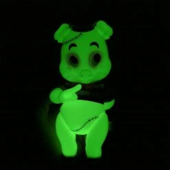 Franken Piggums GID Sofubi By Frank Kozik X Black Book Toy