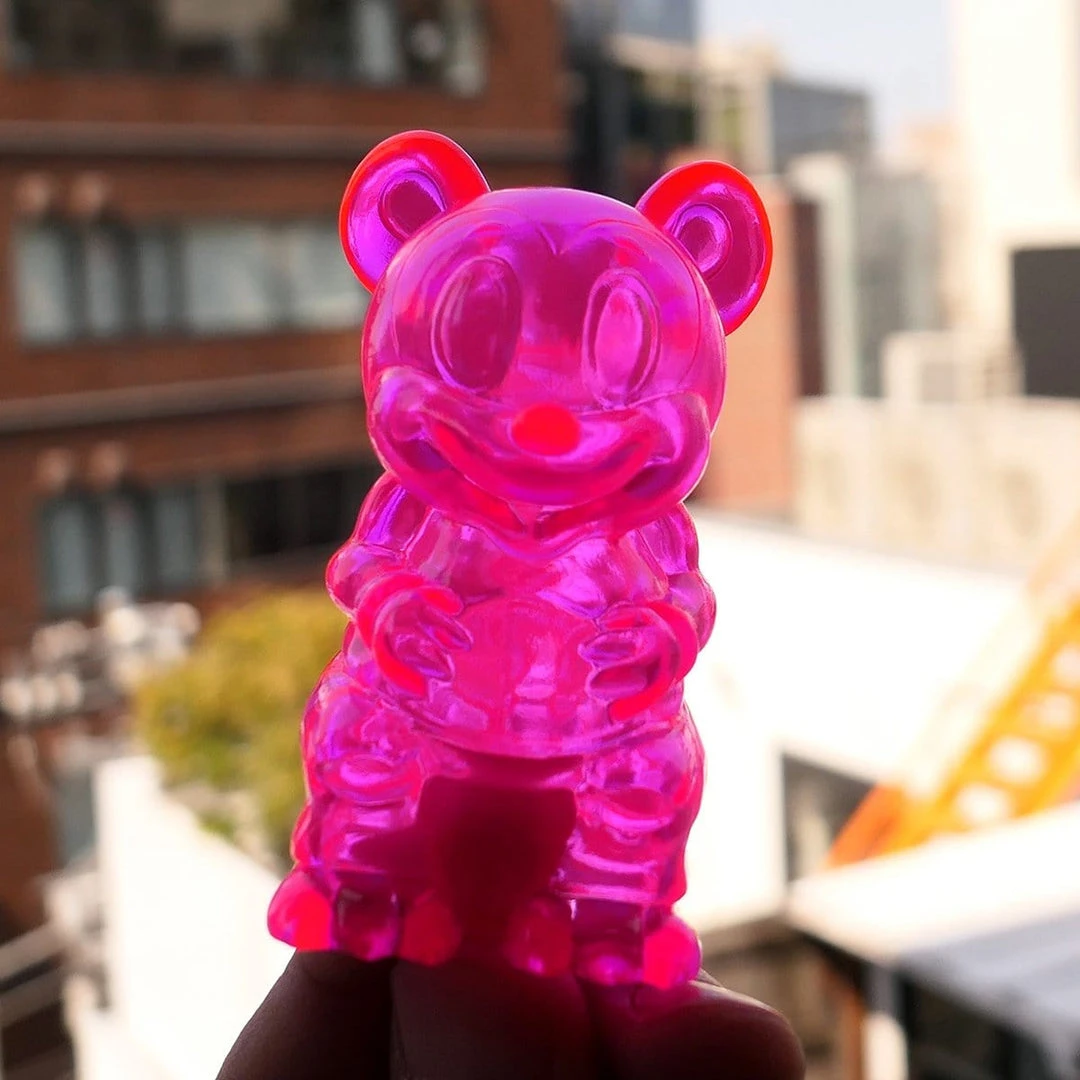 Mousezilla Clear Neon PK By Ron English Popaganda X Black Book Toy
