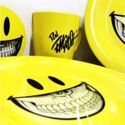 Ron English Grin Plates + Mug Set By Popaganda