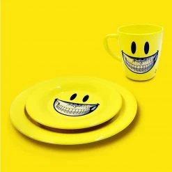 Ron English Grin Plates + Mug Set By Popaganda