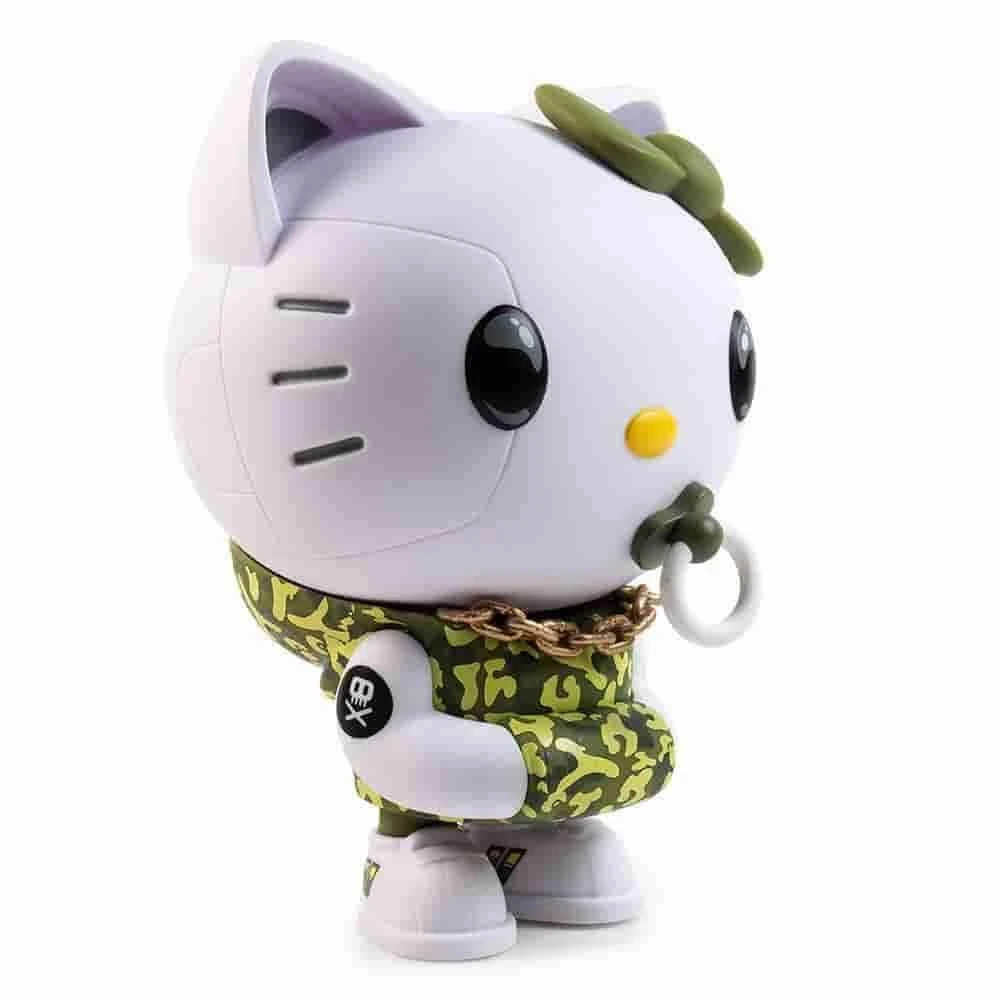 Green Camo Hello Kitty TEQ63 Vinyl Figure By Quiccs X Sanrio X Kidrobot - IamRetro Exclusive