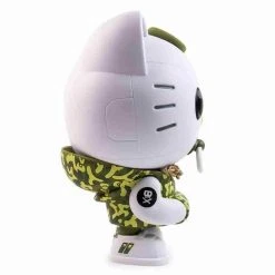 Green Camo Hello Kitty TEQ63 Vinyl Figure By Quiccs X Sanrio X Kidrobot - IamRetro Exclusive