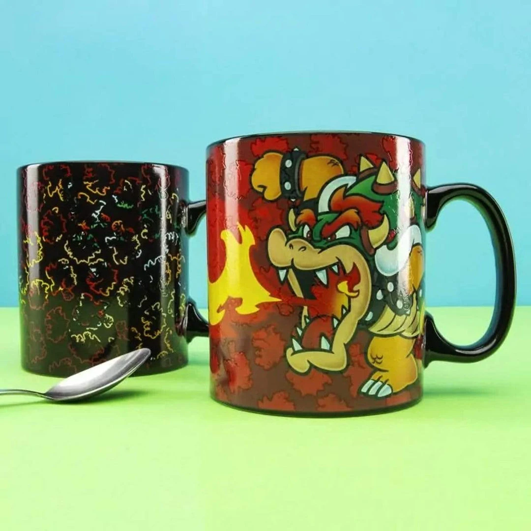 Bowser Super Mario Bros Heat Changing Coffee Mug By Nintendo