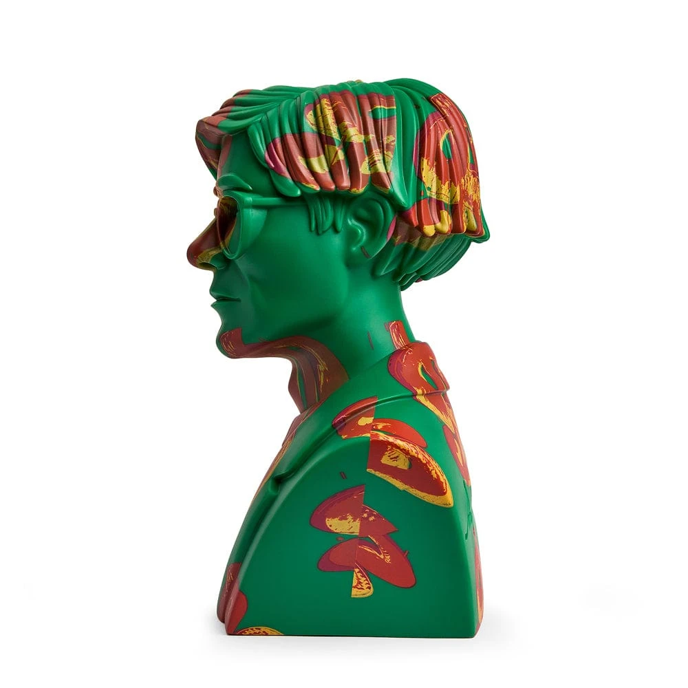 Andy Warhol - Green Dollar Sign 12" Bust Vinyl Figure Sculpture By Kidrobot