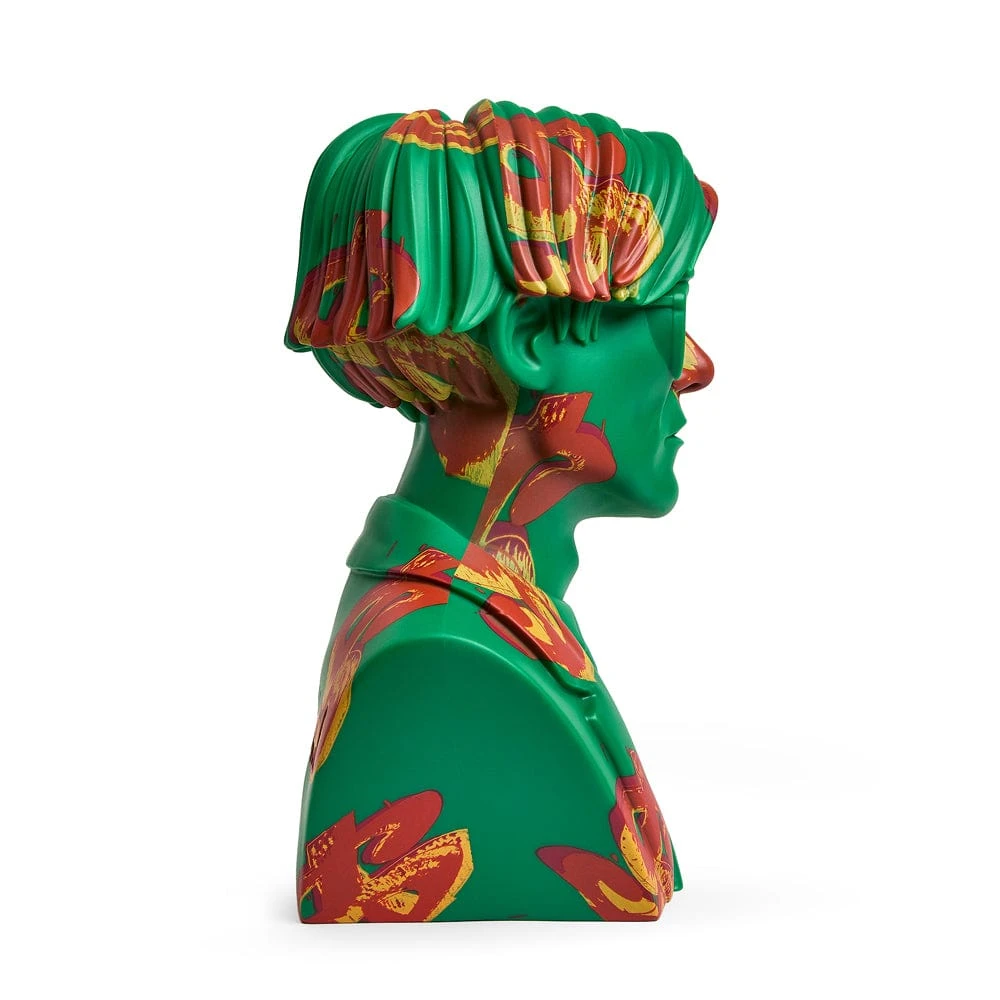 Andy Warhol - Green Dollar Sign 12" Bust Vinyl Figure Sculpture By Kidrobot