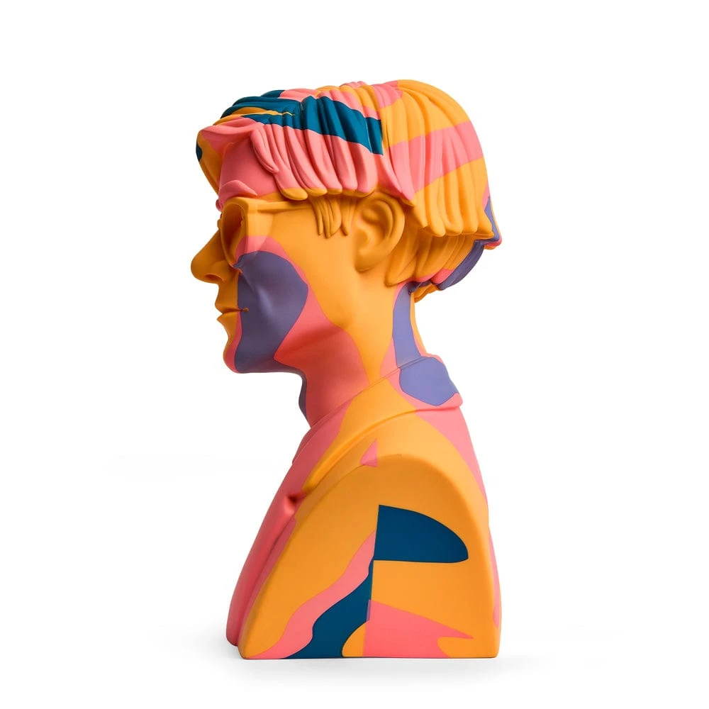 Andy Warhol - Orange Camouflage 12" Bust Vinyl Figure Sculpture By Kidrobot