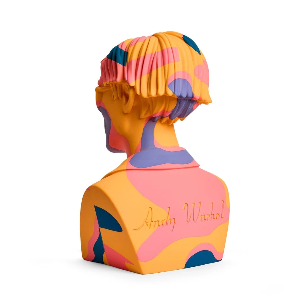 Andy Warhol - Orange Camouflage 12" Bust Vinyl Figure Sculpture By Kidrobot