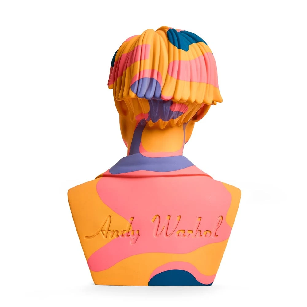 Andy Warhol - Orange Camouflage 12" Bust Vinyl Figure Sculpture By Kidrobot
