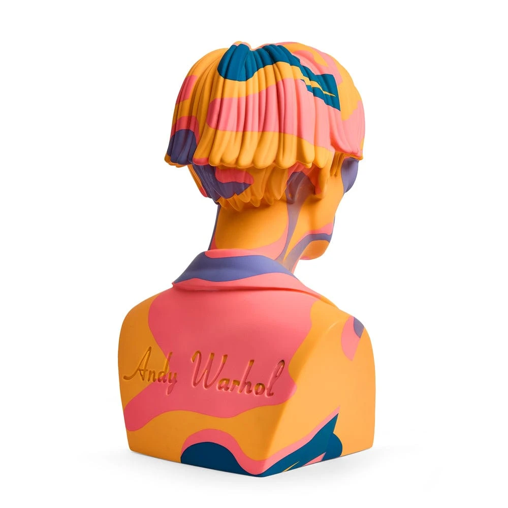 Andy Warhol - Orange Camouflage 12" Bust Vinyl Figure Sculpture By Kidrobot