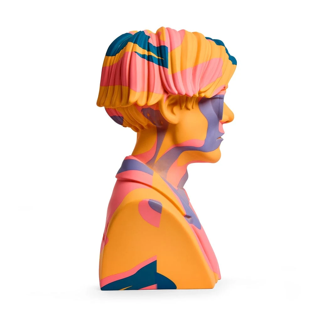 Andy Warhol - Orange Camouflage 12" Bust Vinyl Figure Sculpture By Kidrobot