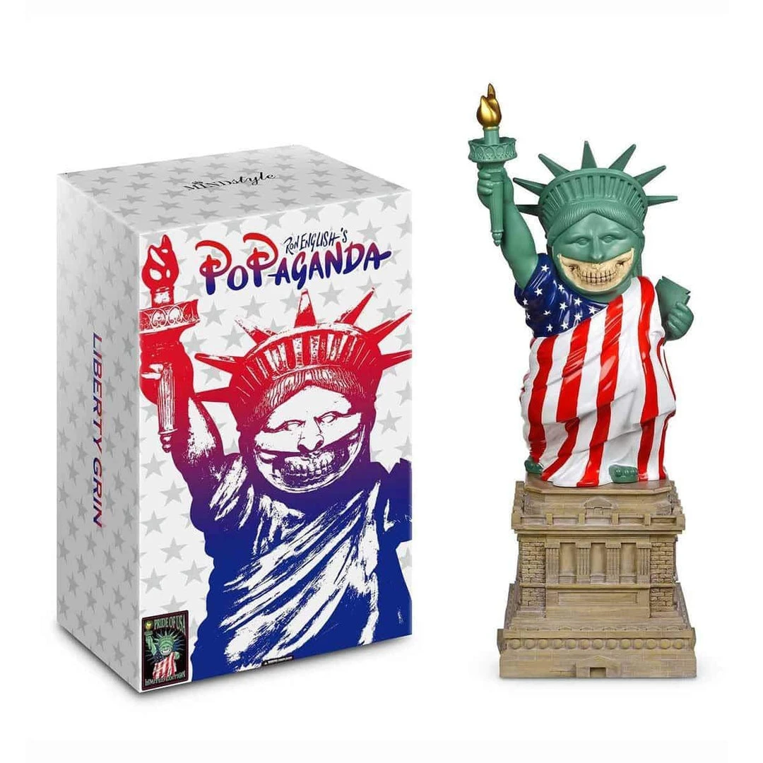 Liberty Grin Pride Of U.S.A. 22" Statue By Ron English Popaganda