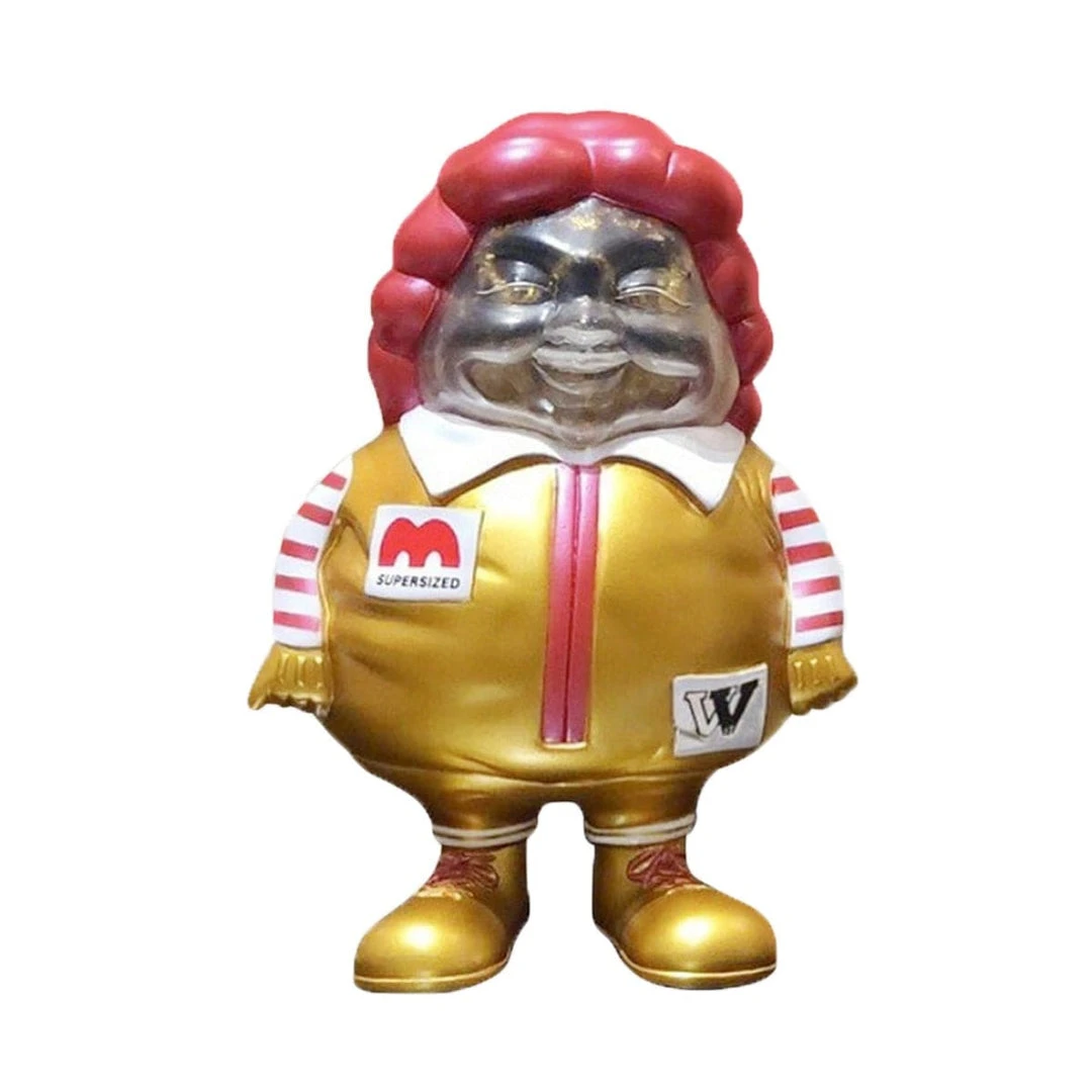 MC Supersized Gold Glitter Skull By Toy Tokyo X Secret Base - W Logo