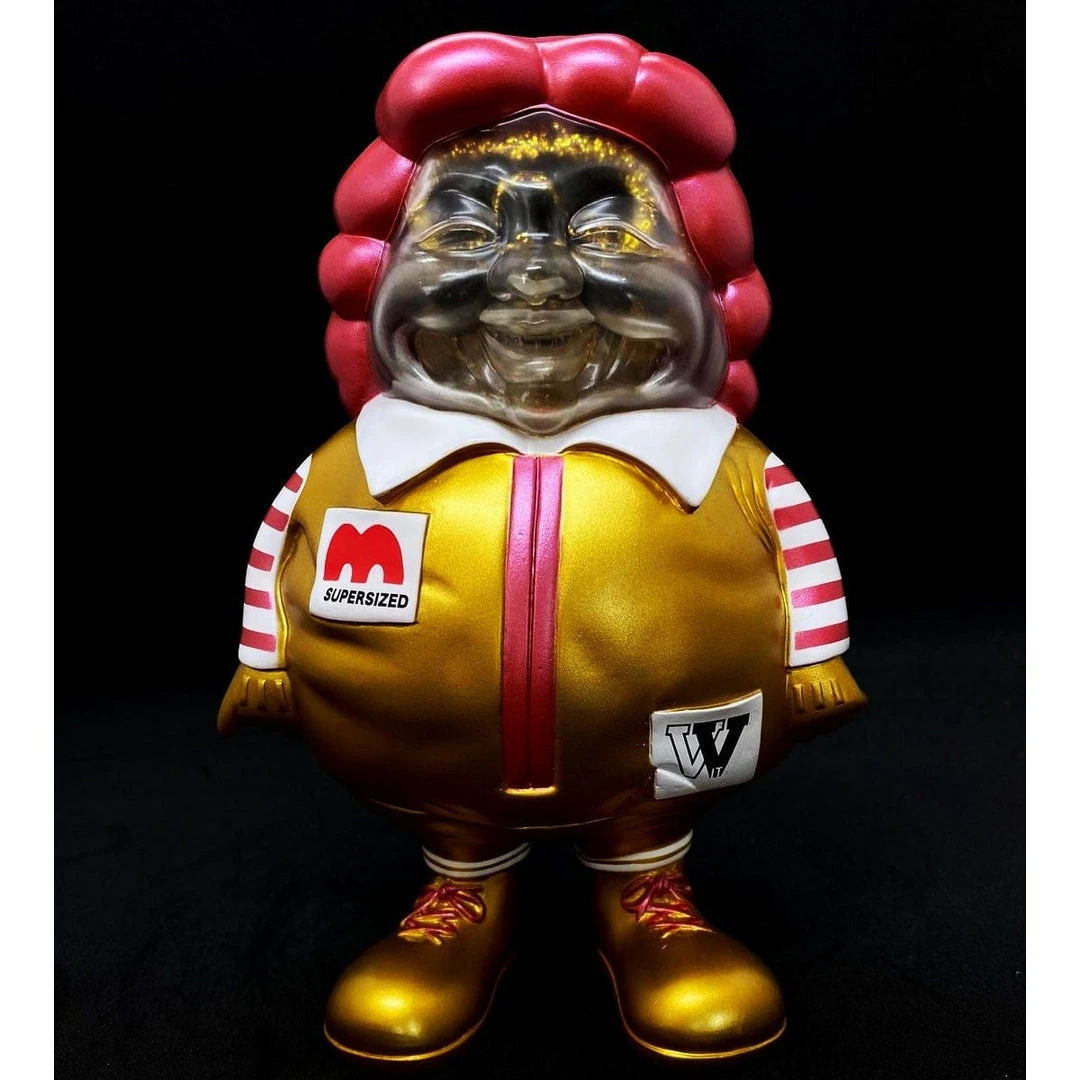 MC Supersized Gold Glitter Skull By Toy Tokyo X Secret Base - W Logo