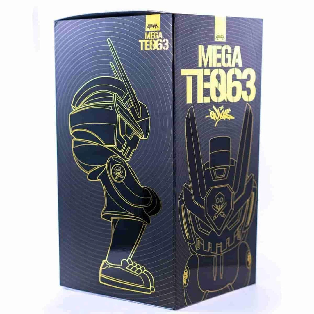 MEGA TEQ 63 Black - 12.5 Inch Medium Art Figure By Martian Toys X Quiccs