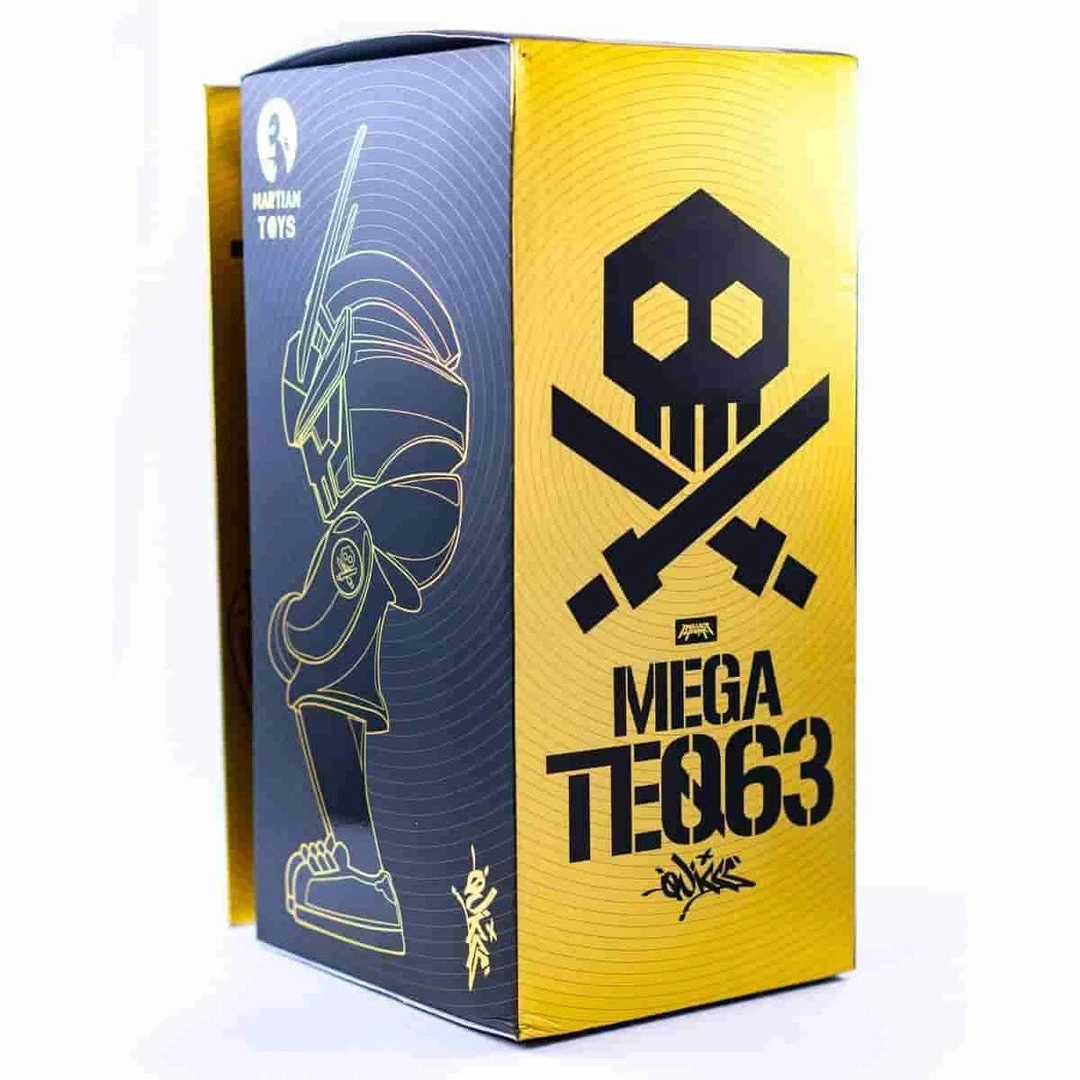 MEGA TEQ 63 Black - 12.5 Inch Medium Art Figure By Martian Toys X Quiccs