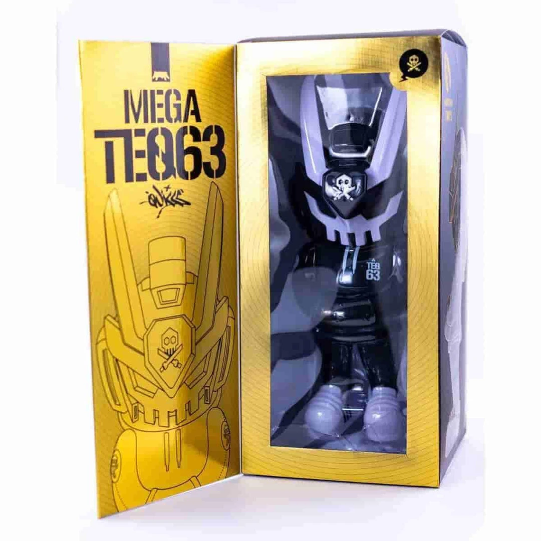 MEGA TEQ 63 Black - 12.5 Inch Medium Art Figure By Martian Toys X Quiccs
