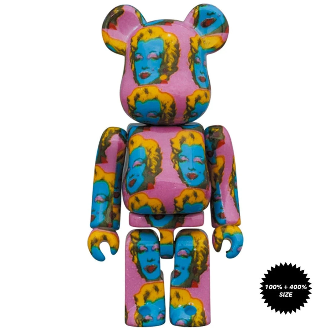 Medicom Toys Marilyn Monroe - Andy Warhol 400% + 100% Combo Bearbrick By Medicom