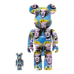 Medicom Toys Andy Warhol Marilyn Monroe 400% + 100% Combo Bearbrick By Medicom Toy
