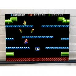 IamRetro.com Arcade Mario Bros Splitting Turtles Gallery Wrapped Canvas Print 12x16 Wall Art