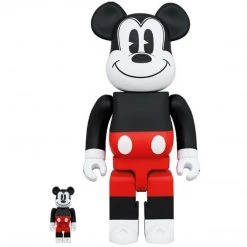 Mickey Red / White 2020 Version 400% + 100% Combo Bearbrick By Medicom Toys