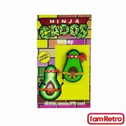 Jesse JFR Michelangelo Ninja Cados 1.25" Hard Enamel Pin By JesseJFR