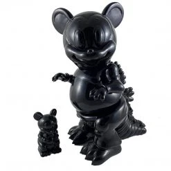 IamRetro.com Mousezilla Ninja Edition Medium Sofubi Figure By Ron English X Black Book Toy
