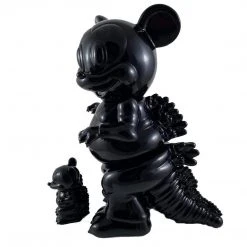 IamRetro.com Mousezilla Ninja Edition Medium Sofubi Figure By Ron English X Black Book Toy