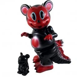 IamRetro.com Mousezilla Red Devil Medium Sofubi Figure By Ron English X Black Book Toy